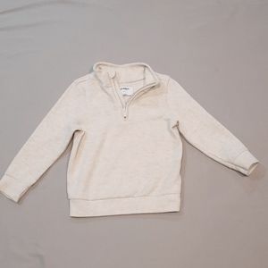 French rib pullover 1/4 zip sweater for toddler boys